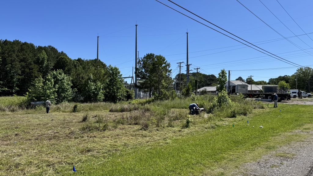 Cleaning the property so that the construction can start