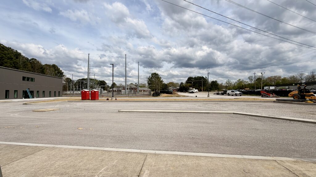 this picture shows our future parking lot